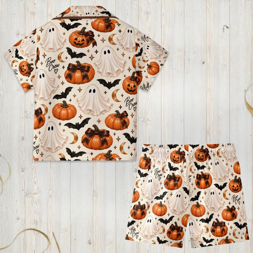Boo Crew Satin Pajamas Short Set - Kids